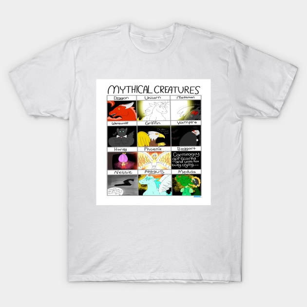 Mythical Creatures Chat T-Shirt by Wolfgon Designs